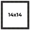 14x14 Thin Barnwood Picture Frame with UV-Resistant Acrylic & Acid Free Backing, Available in 2 Paint Finishes - Grey and Black
